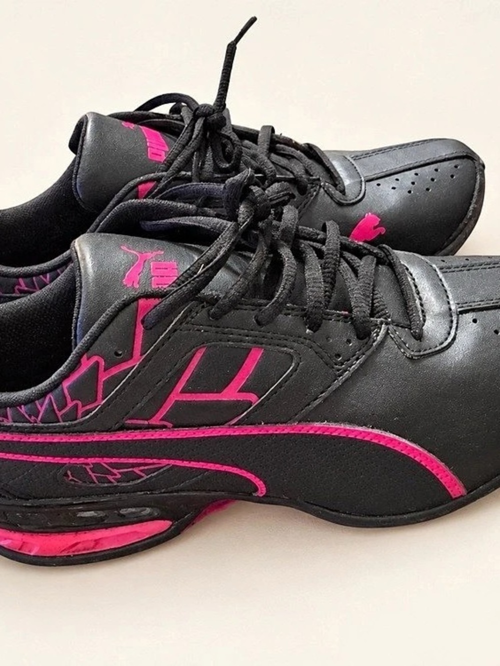 Puma Cell Plasmic Fluorescent Training Shoes Black & Pink Sneakers